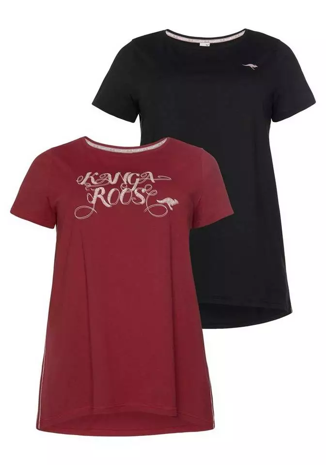 KangaROOS Longshirt (Packung, 2-tlg., 2er-Pack) Schwarz-fuchsia, Schwarz | dunkelrot, Weiß | marine 12 KangaROOS Longshirt (Packung, 2-tlg., 2er-Pack) Schwarz-fuchsia, Schwarz | dunkelrot, Weiß | marine – Bild 12