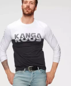 KangaROOS Langarmshirt mit Logofrontprint