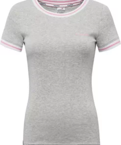 KangaROOS T-Shirt mit modischen Rippenbünchen Schwarz, Blau, Hellgrau-meliert -KangaROOS Verkaufsladen 70c199d1 5931 5c9c 8ab6 6a38c2b3f31d