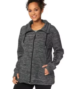 KangaROOS Fleecejacke »FLEECEJACKE« Große Größen Marine (Fleecejacke aus nachhaltigem Material), Anthrazit (Fleecejacke aus nachhaltigem Material), Anthrazit, Marine