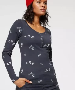 KangaROOS Langarmshirt mit modischem Vögel-Allover-Druck und Knopfleiste Weiß, Marine 14 KangaROOS Langarmshirt mit modischem Vögel-Allover-Druck und Knopfleiste Weiß, Marine -KangaROOS Verkaufsladen 76173122 2795 50b5 a125 5f4d3a2db0b2