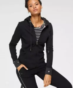 KangaROOS Sweatjacke mit bedrucktem Kapuzenfutter und Ärmelaufschlag - NEUE KOLLEKTION Schwarz-gepunktet, Marine-geblümt 15 KangaROOS Sweatjacke mit bedrucktem Kapuzenfutter und Ärmelaufschlag - NEUE KOLLEKTION Schwarz-gepunktet, Marine-geblümt -KangaROOS Verkaufsladen 76337f69 1320 5d4a b795 43a7f1860b71