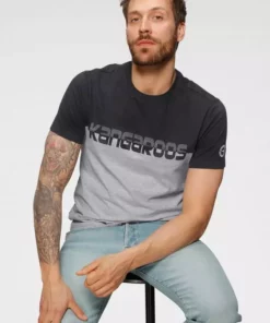 KangaROOS Rundhalsshirt mit Logofrontprint