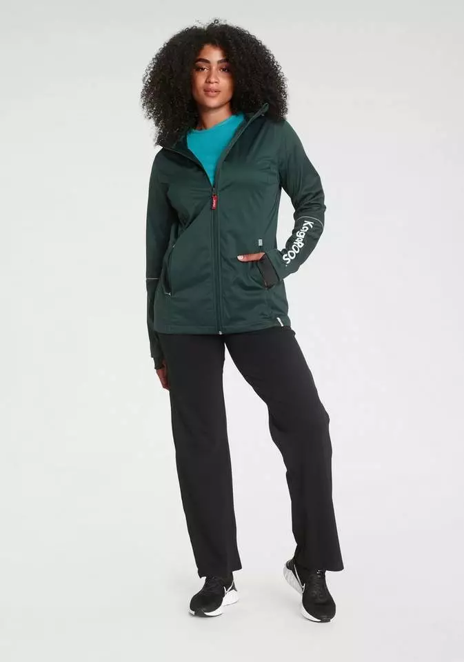 KangaROOS Softshelljacke Große Größen Petrol, Schwarz 5 KangaROOS Softshelljacke Große Größen Petrol, Schwarz – Bild 5