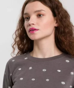 KangaROOS Sweatshirt mit Wording-Druck auf dem Rücken & Allover-Druck - NEUE KOLLEKTION Anthrazit-meliert, Beige-meliert -KangaROOS Verkaufsladen 7667f036 18e2 556c 8f18 3628a75c75c6