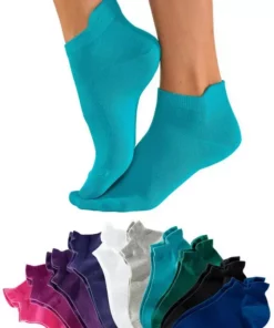 KangaROOS Sneakersocken (10-Paar) mit erhöhtem Bündchen Himbeere | schwarz | pink | pflaume | wei&szlig; | grau | t&uuml;rkis | petrol | blau | lila, Schwarz -KangaROOS Verkaufsladen 7968669