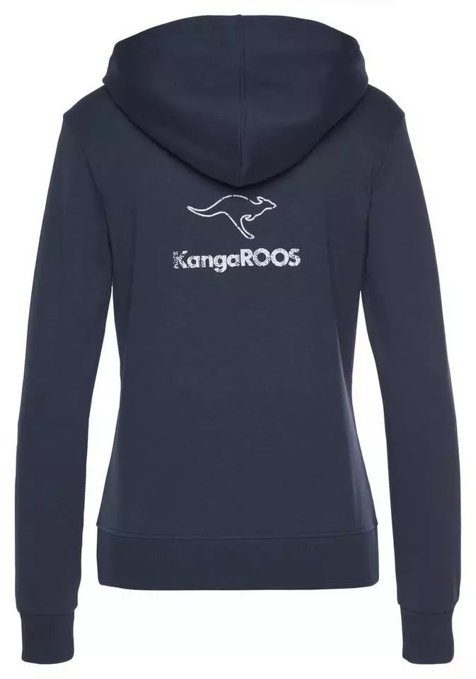 KangaROOS Sweatjacke mit großem Logodruck auf dem Rücken Rot, Weiß, Marine 5 KangaROOS Sweatjacke mit großem Logodruck auf dem Rücken Rot, Weiß, Marine – Bild 5