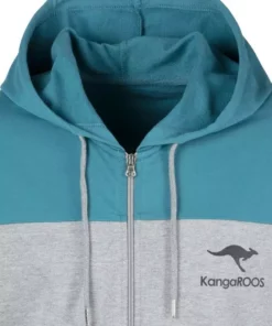 KangaROOS Kapuzensweatjacke im Colourblock Design Grau-meliert-weiß-navy, Petrol-grau-meliert-navy -KangaROOS Verkaufsladen 7a644f55 300d 50d1 a9c1 e2af62742875