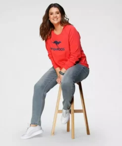 KangaROOS Sweater mit großem Label-Print vorne Hellgrau-meliert, Blau, Weiß, Schwarz -KangaROOS Verkaufsladen 7be649f4 a4c1 5660 b6ca cc267ccc3a51 1