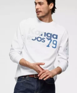KangaROOS Langarmshirt mit Logofrontprint