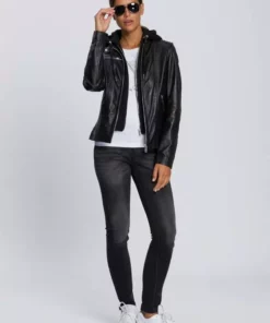 KangaROOS Lederjacke im Biker-Look mit abnehmbaren Sweateinsatz - NEUE KOLLEKTION Lindgrün, Schwarz, Ecru -KangaROOS Verkaufsladen 7cb00c66 d0a9 5dd4 95a9 d078c50c9b6e 1