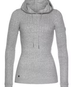 KangaROOS Kapuzenpullover im feinen Zopf-Strick-Design Rosa-weiß-meliert, Grau-wollweiß-melange, Dunkelbeige-wollweiß-melange, Blau-weiß-meliert -KangaROOS Verkaufsladen 7d37599d d150 57c2 b0fd d3a618f94ff9