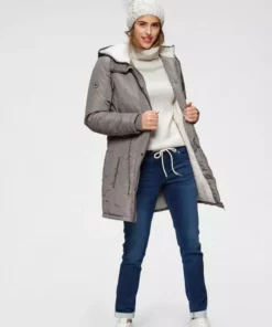 KangaROOS Outdoorjacke mit Teddyfell und Kapuze in uni und bedruckt Taupe-beige-bedruckt, Marine-beige -KangaROOS Verkaufsladen 7d47c7bc 8c0e 56a0 9ff9 15bd9ddf17ad