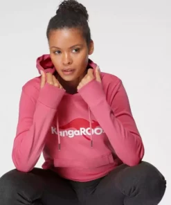 KangaROOS Hoodie mit coolem Logo-Front-Print - NEUE KOLLEKTION Schwarz, Himbeere -KangaROOS Verkaufsladen 7d61b629 4b19 5bd3 89b5 8fbc85c94813