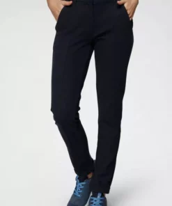 KangaROOS Bundfaltenhose mit Aufschlag am Saum Schwarz, Marine