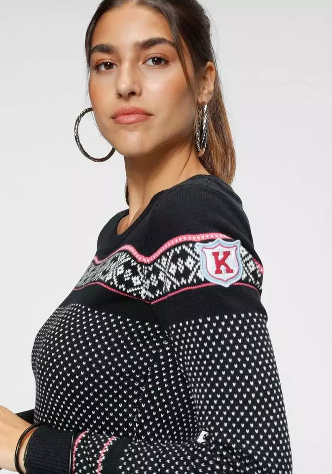 KangaROOS Strickkleid mit Norweger-Muster Schwarz-weiß, Blau-gemustert, Grau-meliert-gemustert-rosa 4 KangaROOS Strickkleid mit Norweger-Muster Schwarz-weiß, Blau-gemustert, Grau-meliert-gemustert-rosa – Bild 4