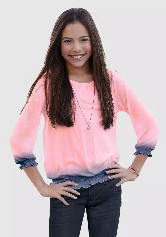 KangaROOS 3/4-Arm-Shirt in Batikmuster 1 KangaROOS 3/4-Arm-Shirt in Batikmuster