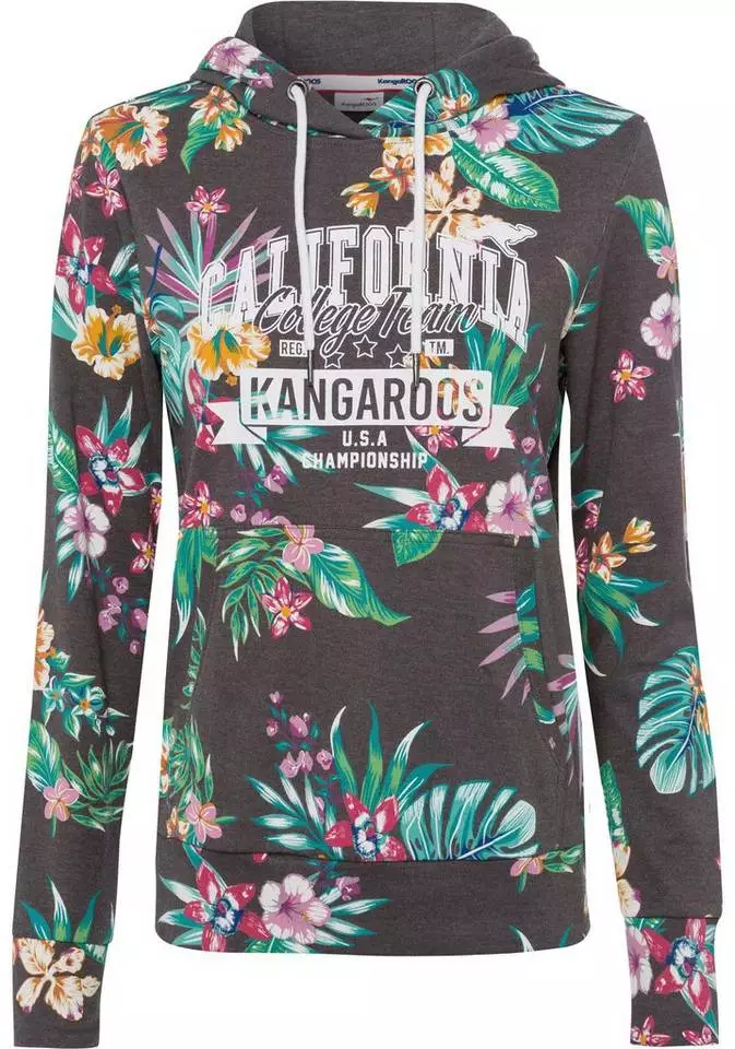 KangaROOS Kapuzensweatshirt mit coolem Floral-Alloverprint & Logo-Print im College-Look - NEUE KOLLEKTION 5 KangaROOS Kapuzensweatshirt mit coolem Floral-Alloverprint & Logo-Print im College-Look - NEUE KOLLEKTION – Bild 5