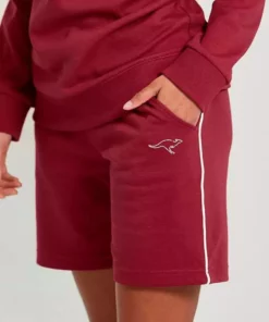 KangaROOS Bermudas mit schmalem Piping an der Seite Rot, Weiß, Marine