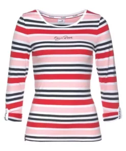 KangaROOS Langarmshirt im tollen Streifen-Design und Logo-Druck - NEUE KOLLEKTION Marine-petrol-coral-weiß, Rot-rosa-marine-weiß -KangaROOS Verkaufsladen 88fae986 f73a 557d a2f4 199f98e9dde2