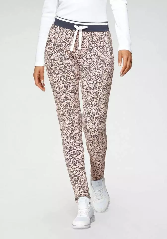 KangaROOS Loungehose mit modischem Allover-Druck und elastischem Bund - NEUE KOLLEKTION Schwarz-weiß, Jeansblau-rosa 2 KangaROOS Loungehose mit modischem Allover-Druck und elastischem Bund - NEUE KOLLEKTION Schwarz-weiß, Jeansblau-rosa – Bild 2