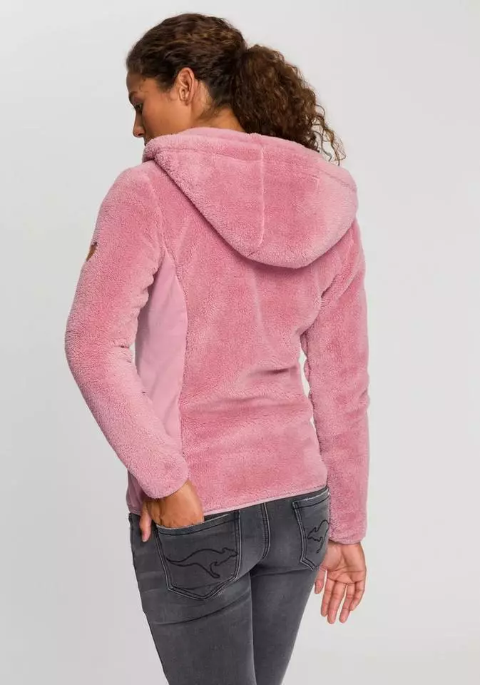 KangaROOS Kapuzenplüschjacke aus kuscheligem Teddyfell Mauve, Marine, Schwarz 2 KangaROOS Kapuzenplüschjacke aus kuscheligem Teddyfell Mauve, Marine, Schwarz – Bild 2