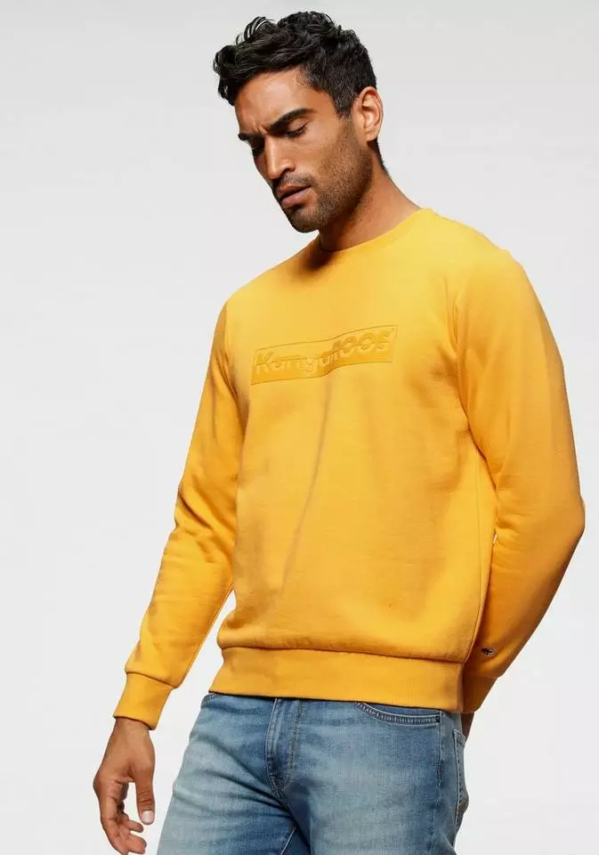 KangaROOS Sweatshirt mit großem Logofrontprint Bordeaux, Blau, Gelb 1 KangaROOS Sweatshirt mit großem Logofrontprint Bordeaux, Blau, Gelb
