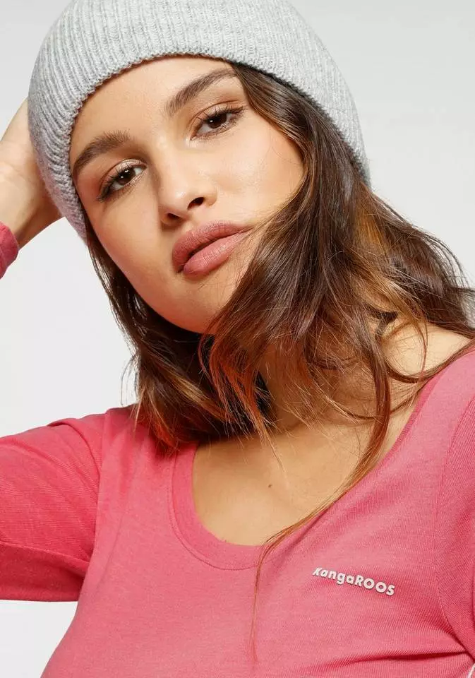 KangaROOS Langarmshirt (Packung, 2-tlg., 2er-Pack) im Doppelpack in toller Basic-Form Marine | grau-meliert, Blau-himbeere, Schwarz-weiß 5 KangaROOS Langarmshirt (Packung, 2-tlg., 2er-Pack) im Doppelpack in toller Basic-Form Marine | grau-meliert, Blau-himbeere, Schwarz-weiß – Bild 5