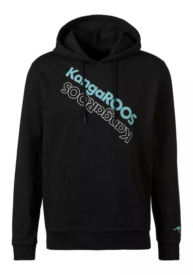 KangaROOS Kapuzensweatshirt mit Logo Print vorn Anthrazit-gelb, Schwarz-petrol, Navy-rot 5 KangaROOS Kapuzensweatshirt mit Logo Print vorn Anthrazit-gelb, Schwarz-petrol, Navy-rot – Bild 5