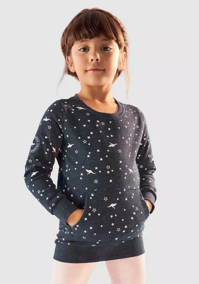 KangaROOS Longsweatshirt mit Kängurutasche 1 KangaROOS Longsweatshirt mit Kängurutasche