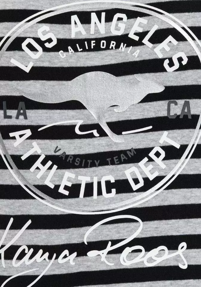 KangaROOS Tanktop mit großem Marken-Logo im Brustbereich Marine-weiß-gestreift, Himbeere-gestreift, Hellblau-weiß, Schwarz-hellgrau-meliert 8 KangaROOS Tanktop mit großem Marken-Logo im Brustbereich Marine-weiß-gestreift, Himbeere-gestreift, Hellblau-weiß, Schwarz-hellgrau-meliert – Bild 8