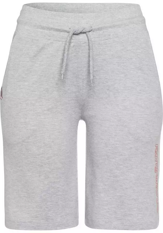 KangaROOS Sweatbermudas mit Kontrastnähten und Label-Print Hellgrau-meliert, Schwarz 5 KangaROOS Sweatbermudas mit Kontrastnähten und Label-Print Hellgrau-meliert, Schwarz – Bild 5