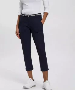 KangaROOS 7/8-Hose Jogginghose im konfektionierten Stil inklusive Gürtel - NEUE KOLLEKTION Weiß, Marine