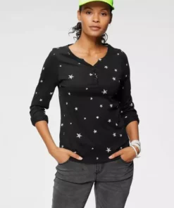 KangaROOS Langarmshirt mit Allover-Print