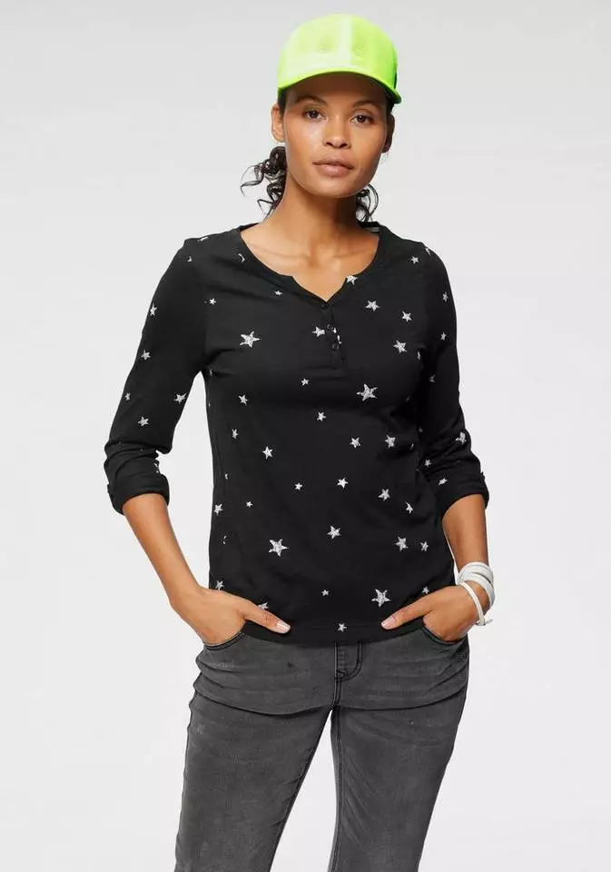 KangaROOS Langarmshirt mit Allover-Print 1 KangaROOS Langarmshirt mit Allover-Print