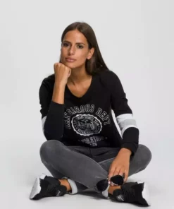 KangaROOS Sweatshirt mit sportlichen Kontrasteinsätzen am Ärmel Schwarz, Marine-bedruckt, Gr&uuml;n -KangaROOS Verkaufsladen 9951ffd8 8670 5e47 8f2f 46052123f358