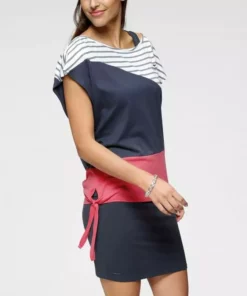 KangaROOS 2-in-1-Kleid (2-tlg) in sommerlicher zweiteiliger Kombination Kleid und Shirt Grau-weiß-gestreift | schwarz, Marine-koralle-gestreift | marine, Royalblau-rot-weiß | hellgrau-meliert, Blau-rosa -KangaROOS Verkaufsladen 9a33605f d271 55d1 8c48 846fef44b108