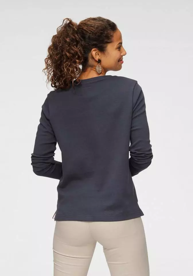 KangaROOS Sweatshirt mit auffälligem Print Himbeere, Marine 2 KangaROOS Sweatshirt mit auffälligem Print Himbeere, Marine – Bild 2