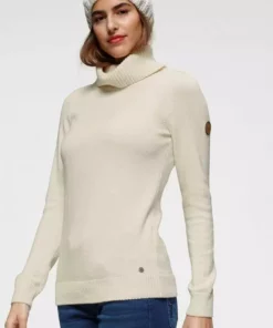 KangaROOS Rollkragenpullover in klassischer Form Pink-melange, Rosa, Schwarz, Wollweiß