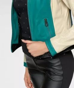 KangaROOS Lederjacke mit farbigen Streifendetails Schwarz-rot, Grün-offwhite -KangaROOS Verkaufsladen 9fee3ea0 015a 55ac 9fe2 cc4b1e69a301