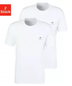 KangaROOS T-Shirt (2er-Pack) mit kleinem Logodruck Weiß, Petrol | weiß