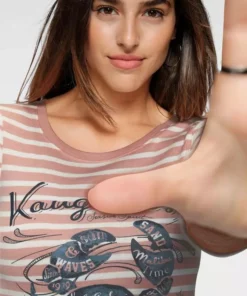 KangaROOS Longsleeve mit Marine Look Front-Print Rosa-wei&szlig;-gestreift, Hellgrau-wei&szlig;-gestreift, Wei&szlig;-marine-gestreift -KangaROOS Verkaufsladen a1a0fd92 780d 5eda a0d0 fa5d90dadb5d