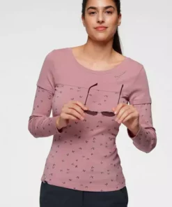 KangaROOS 2-in-1-Langarmshirt mit modischem Uni + Allover-Druck Mix - NEUE KOLLEKTION Mauve, Schwarz, Marine -KangaROOS Verkaufsladen a1de0103 eb4c 556a 9b6b 2a323bd69afa