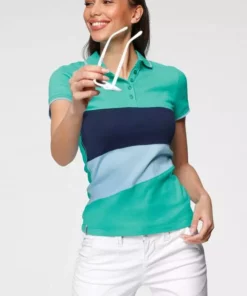 KangaROOS Poloshirt mit Colorblocking Hummer-blau, Grün-marine, Marine-grün-weiß, Weiß-rot-marine