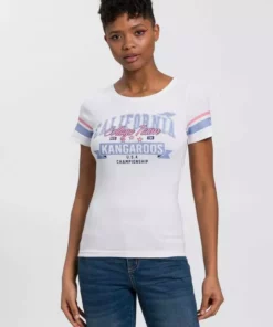 KangaROOS T-Shirt mit coolem Frontprint im College-Look - NEUE KOLLEKTION