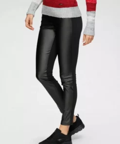 KangaROOS Leggings mit leichter Lederoptik
