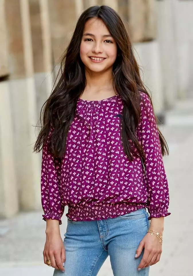 KangaROOS 3/4-Arm-Shirt mit gesmoktem Saumbündchen 5 KangaROOS 3/4-Arm-Shirt mit gesmoktem Saumbündchen – Bild 5