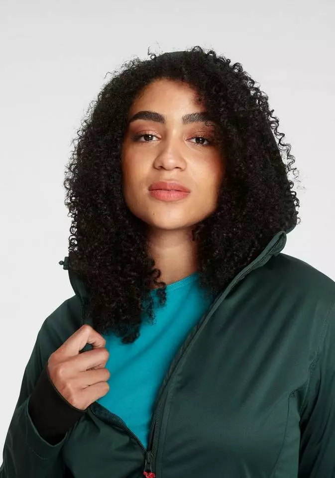 KangaROOS Softshelljacke Große Größen Petrol, Schwarz 3 KangaROOS Softshelljacke Große Größen Petrol, Schwarz – Bild 3