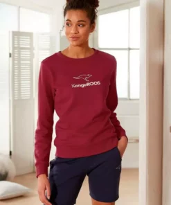 KangaROOS Sweatshirt mit Kontrastfarbenem Logodruck Marine, Rot, Weiß -KangaROOS Verkaufsladen a5d7b46a 9419 5cce 892f 105f58dd0e6b