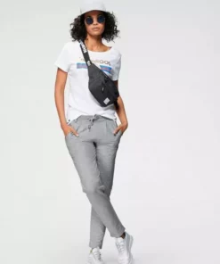 KangaROOS T-Shirt mit Label Metallic Print Hellgrau-meliert, Türkis, Schwarz, Marine -KangaROOS Verkaufsladen a6846033 2b71 5bbb 930f 4398031ac9b7